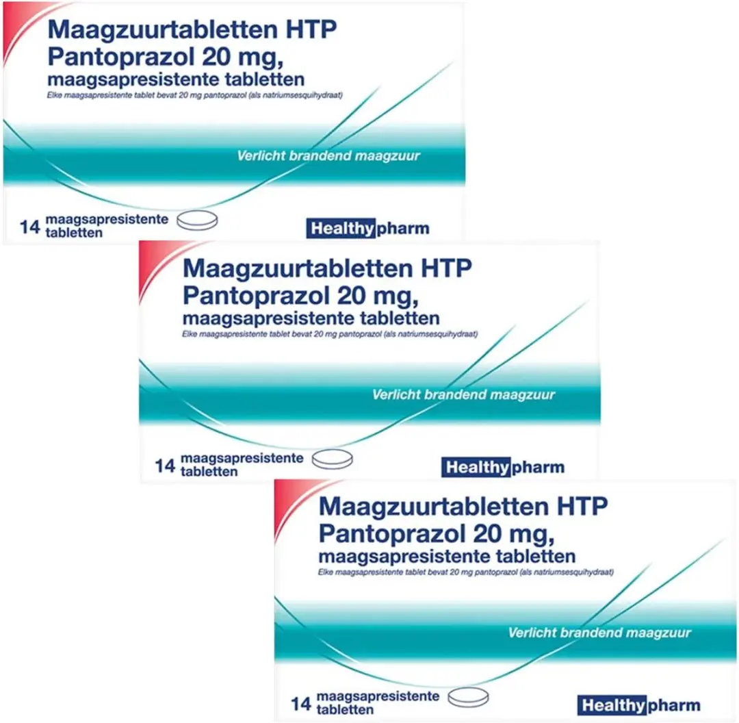 Healthypharm Pantoprazol 20mg Maagzuurtabletten - 42 Stuks