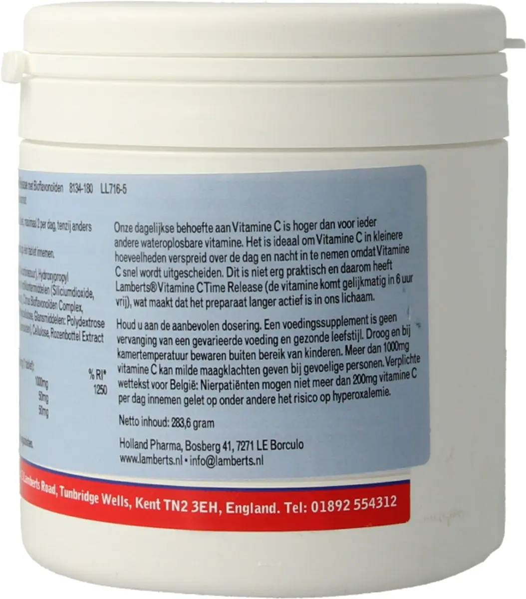 Lamberts Vitamine C 1000 Tr&Biof L8134 - 180 Stuks