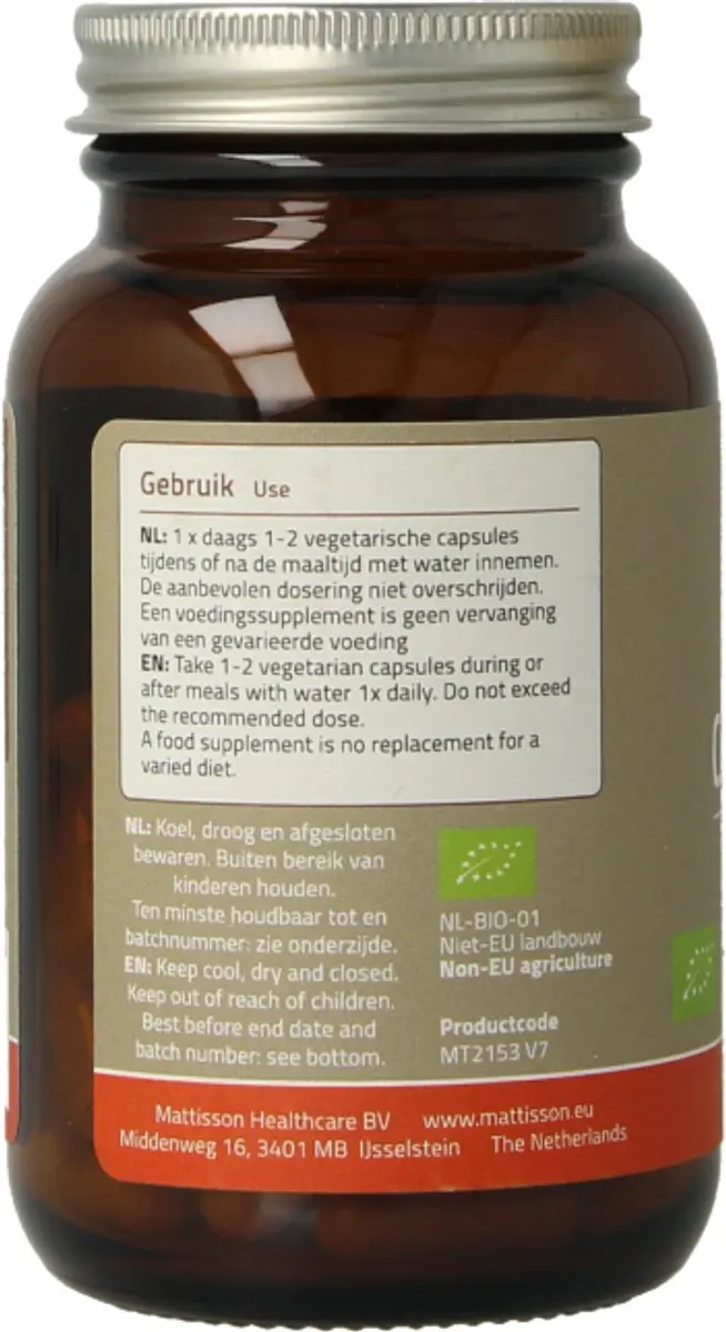 Mattisson Biologische Camu Camu 500mg - 60 Capsules