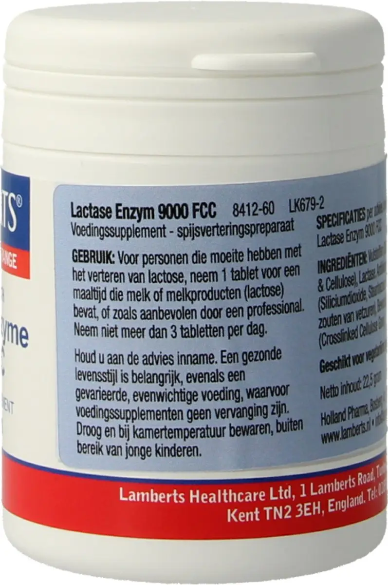 Lamberts Lactase Enzym 9000 FCC 60 Tabletten