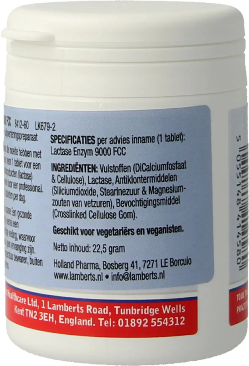 Lamberts Lactase Enzym 9000 FCC 60 Tabletten