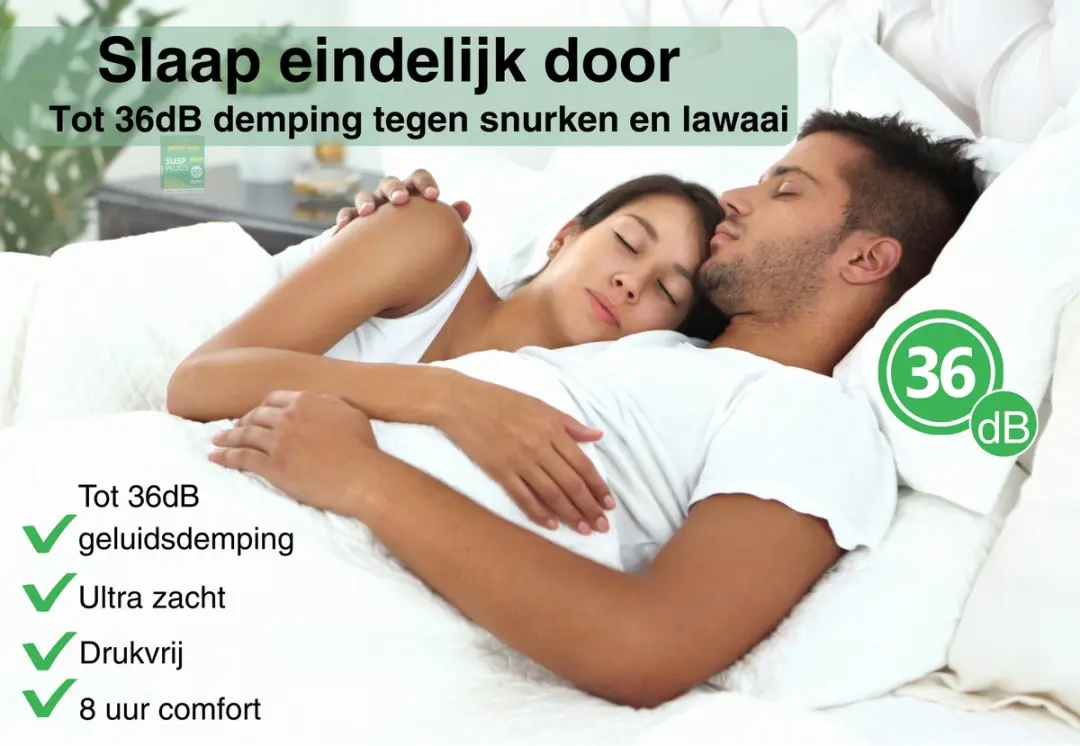 Get Plugged Sleep Plugs Oordoppen 36dB - 6 Stuks Lichtgroen