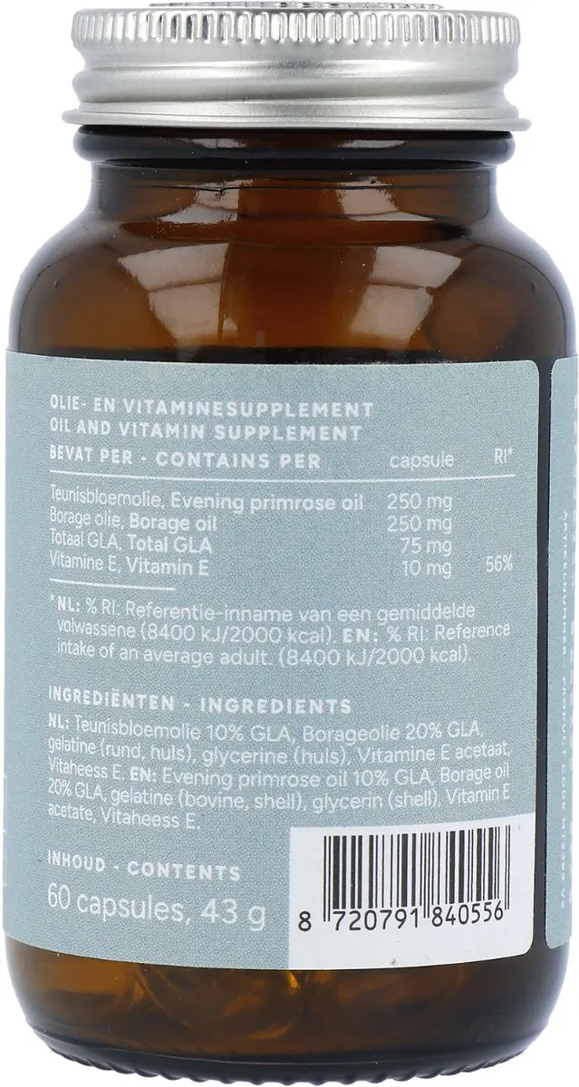Mattisson Teunisbloem & Borage Olie 60 Capsules - 75mg GLA