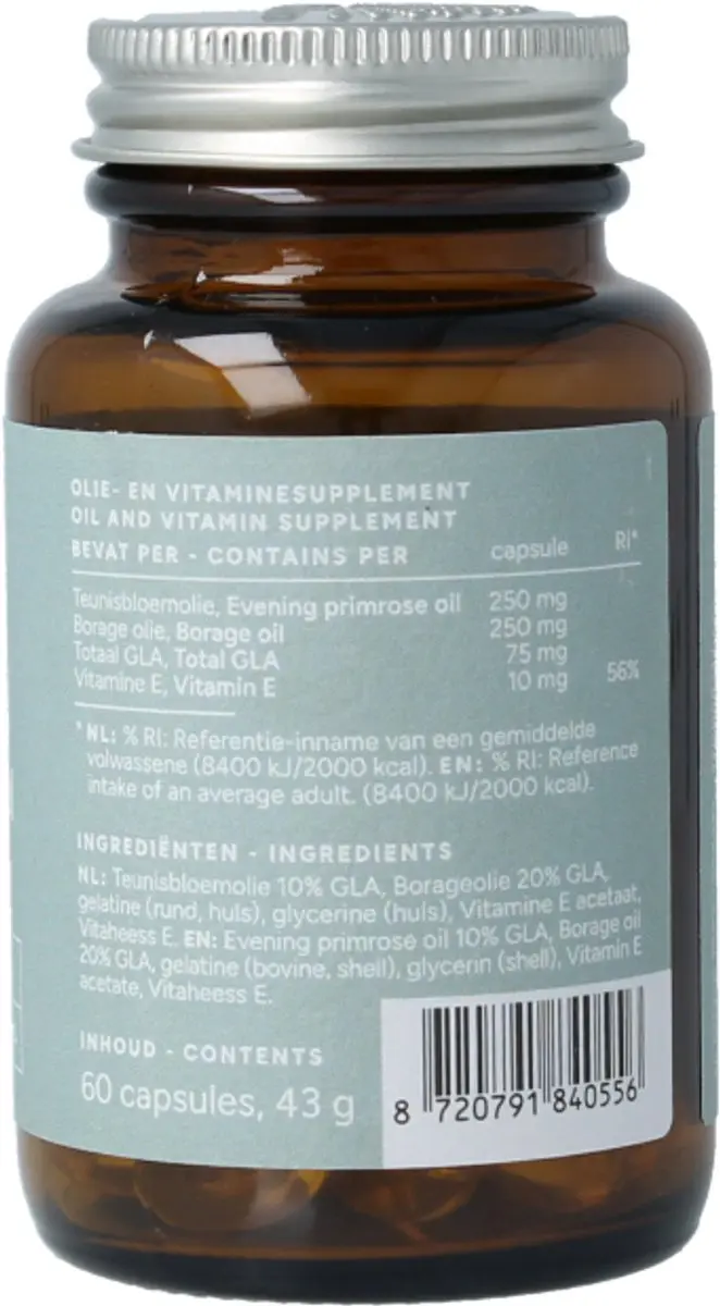 Mattisson Teunisbloem & Borage Olie 60 Capsules - 75mg GLA