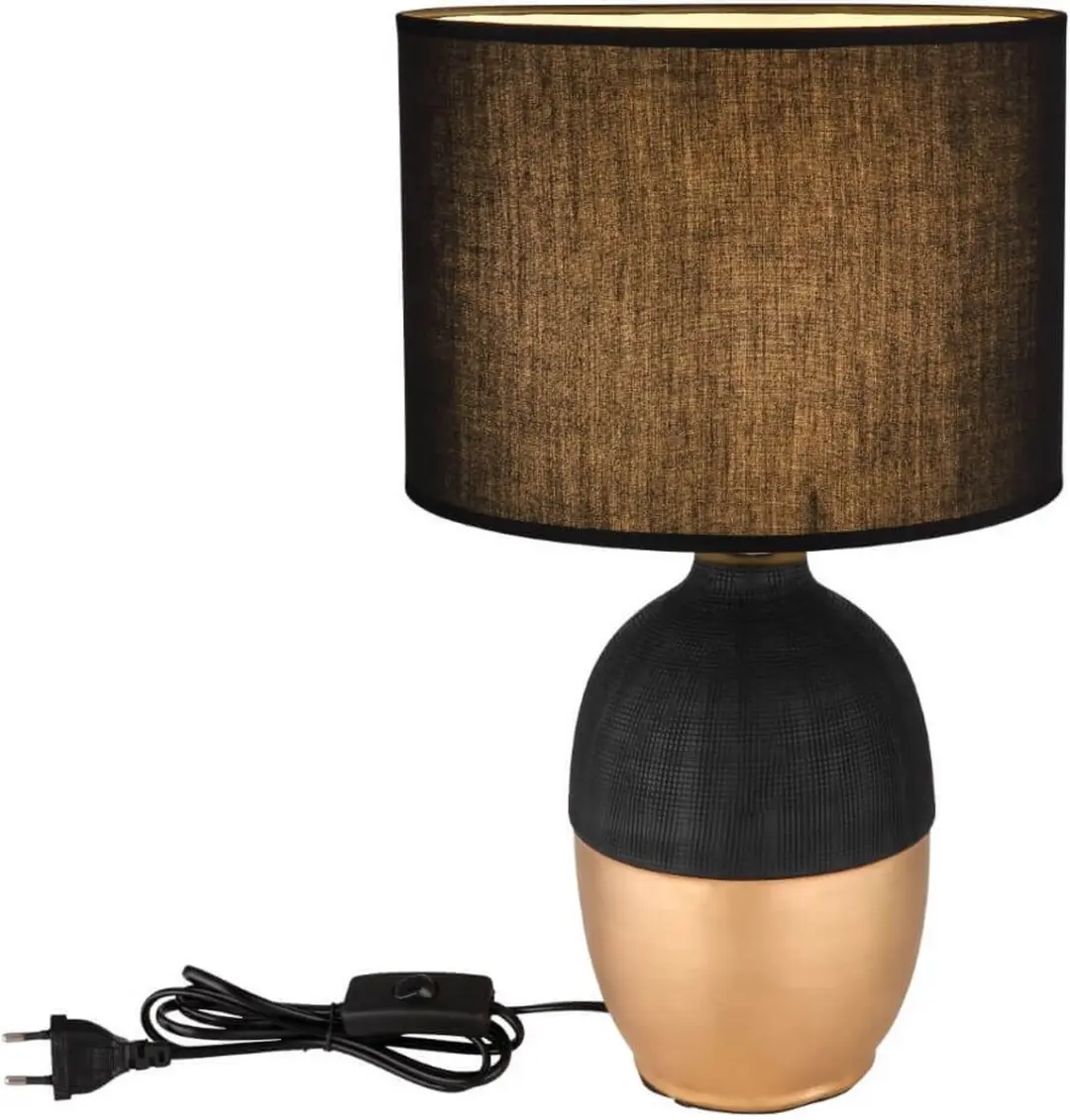 Globo Valentino Tafellamp - Zwart - Ø25cm