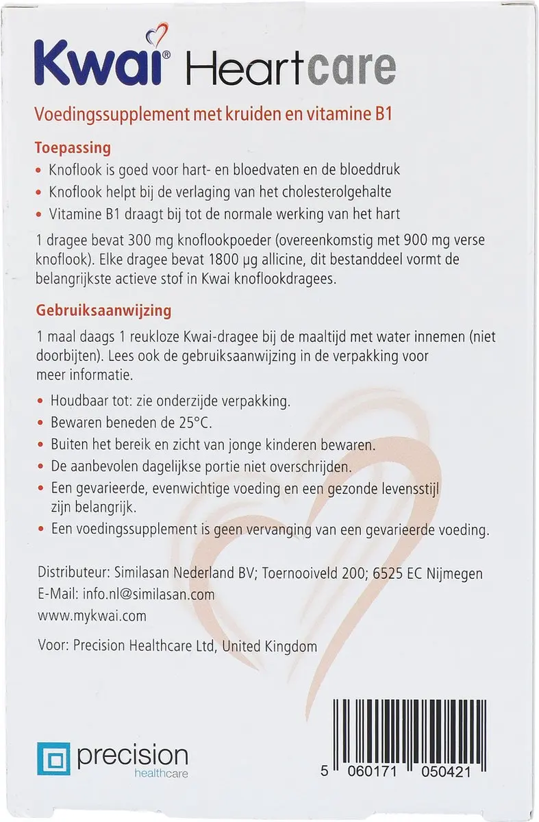 Kwai Heartcare Dragees 100 Stuks