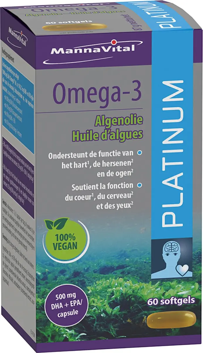 Mannavital Omega-3 Algenolie 60 Softgels