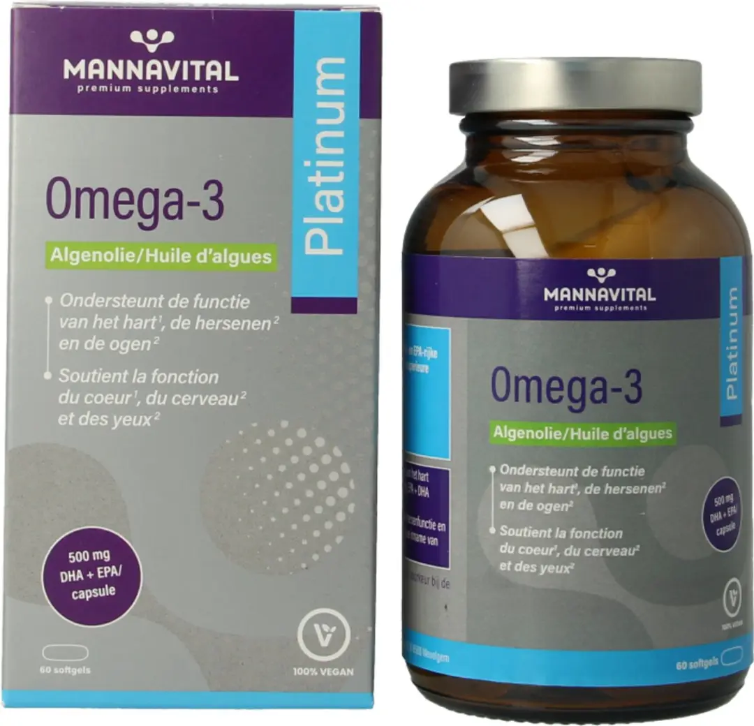 Mannavital Omega-3 Algenolie 60 Softgels