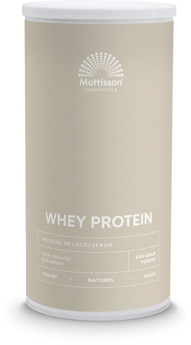Mattisson Wei Proteïne Poeder 80% 450g - Naturel - afbeelding 6 van 6