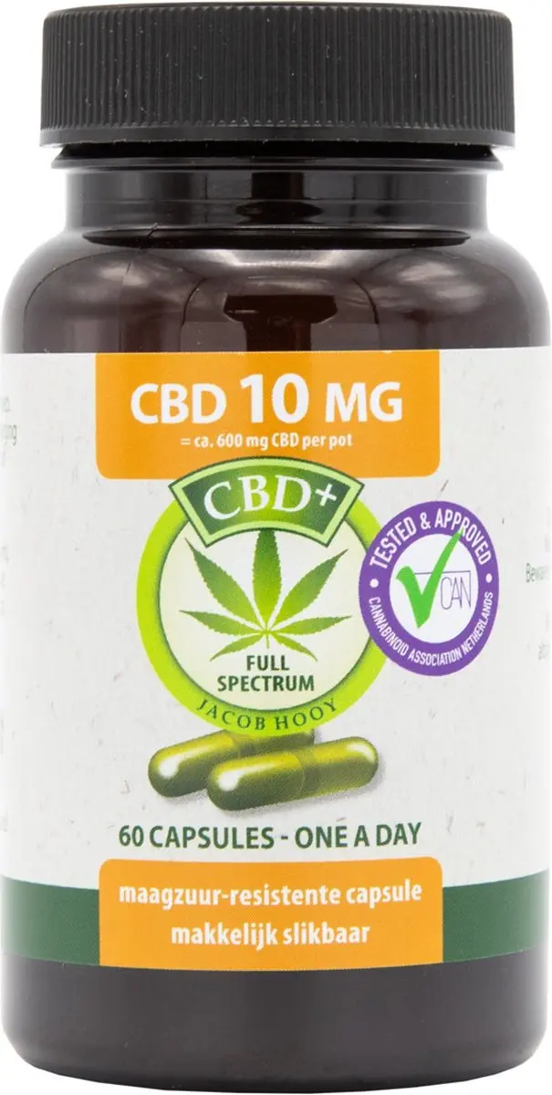 Jacob Hooy CBD Capsules 60 stuks - 10mg