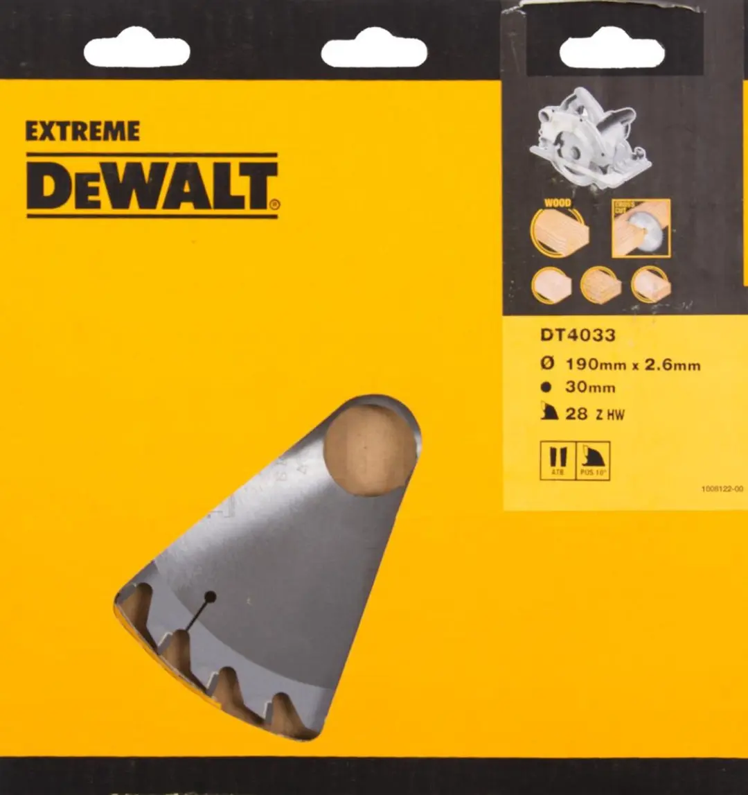 DeWalt Extreme DT4033-QZ Cirkelzaagblad Hout 190mm 28T