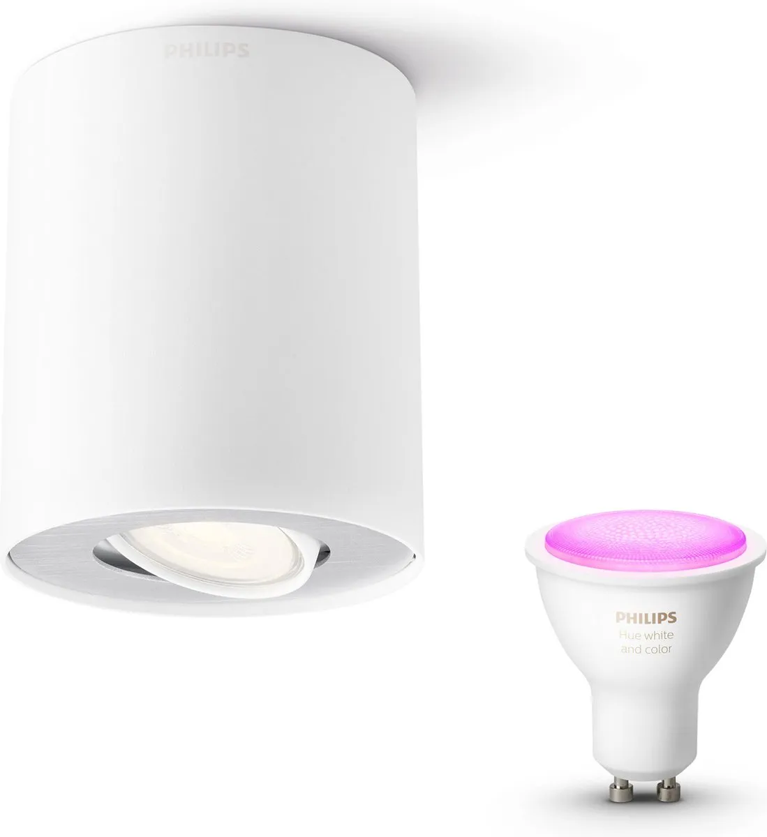 Philips Hue Pillar Opbouwspot GU10 - 4.2W RGBW Wit