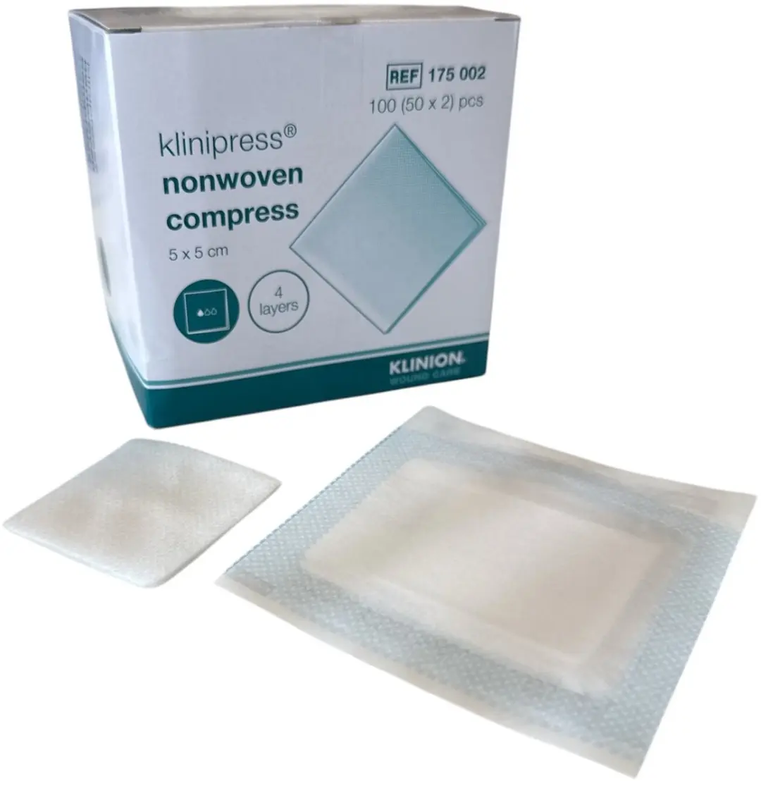 Klinion Non-Woven Kompres 5x5cm - 100 Stuks