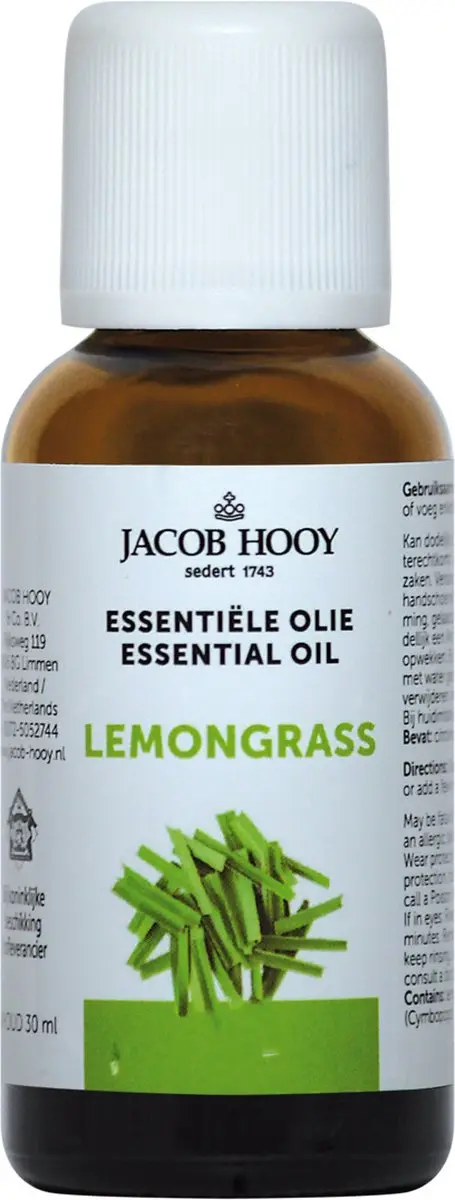 Jacob Hooy Etherische Olie Lemongrass 30ml