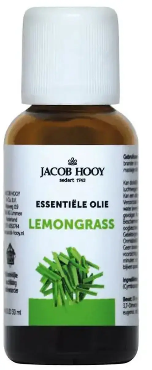 Jacob Hooy Etherische Olie Lemongrass 30ml