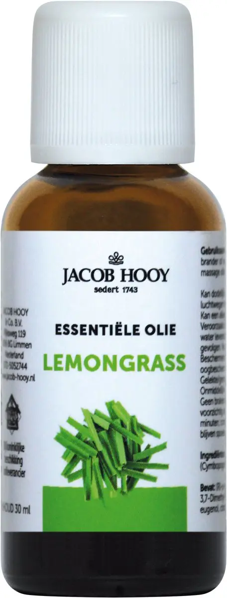 Jacob Hooy Etherische Olie Lemongrass 30ml