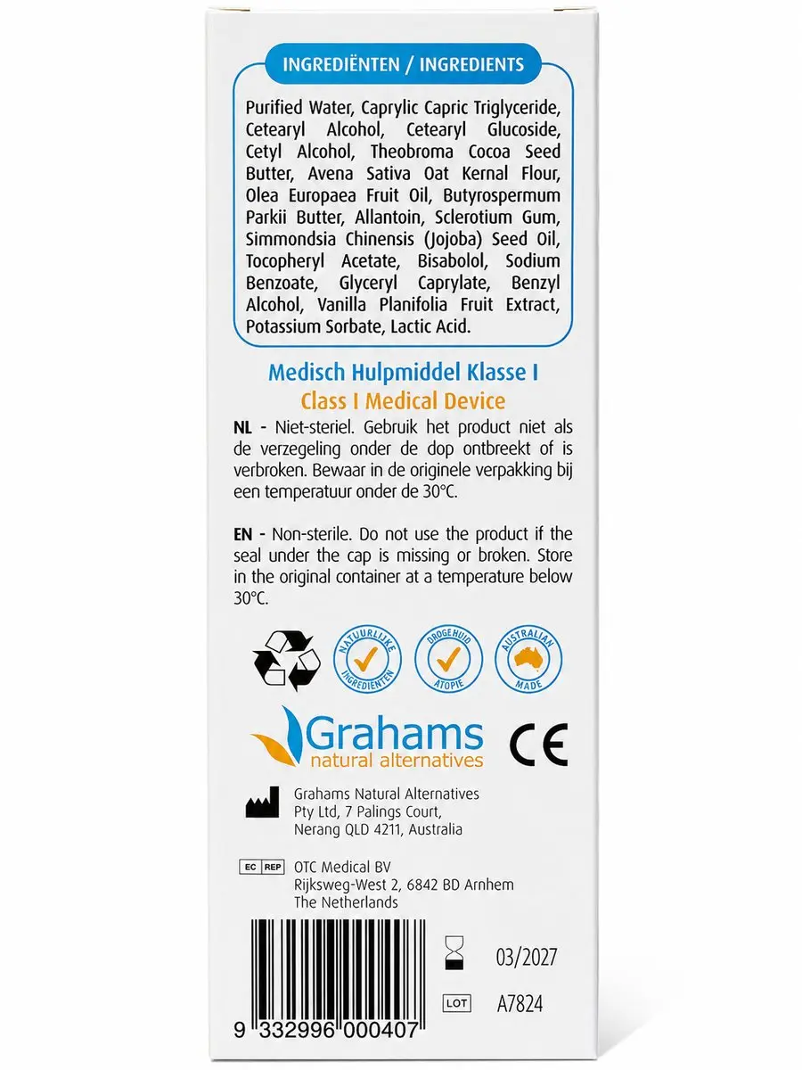 Grahams Eczeemcrème 75g