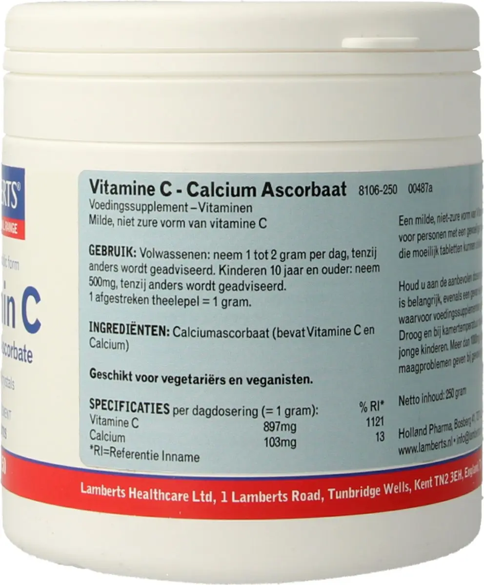 Lamberts Vitamine C Calcium Ascorbaat 250g