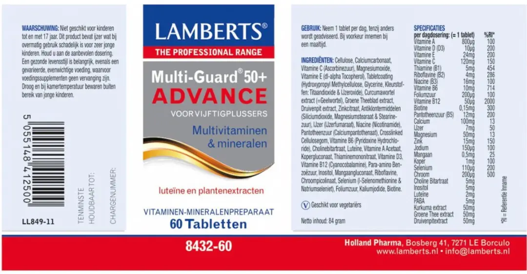 Lamberts Multi-guard 50+ Advance 60 Tabletten