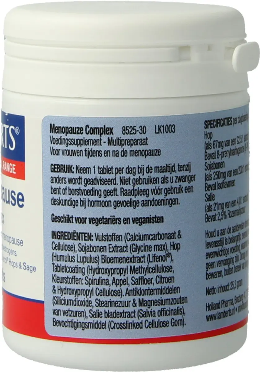 Lamberts Menopauze Complex 30 Tabletten