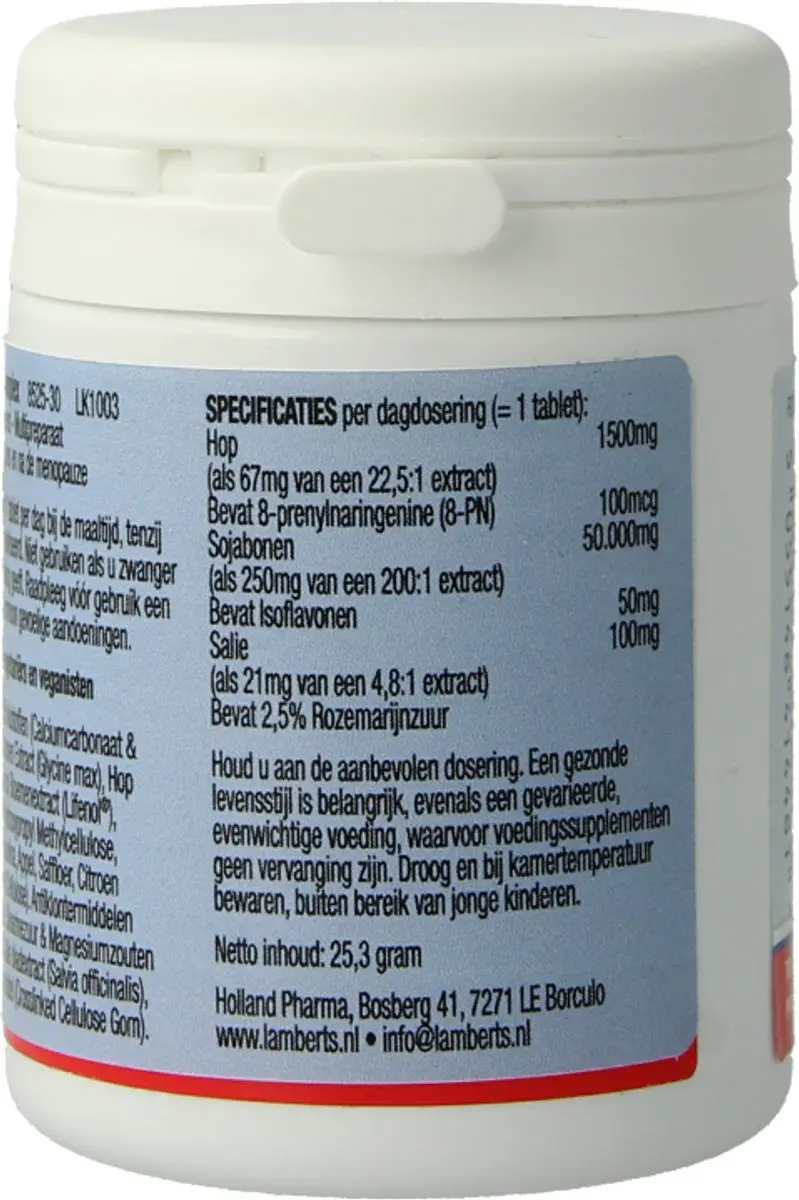 Lamberts Menopauze Complex 30 Tabletten