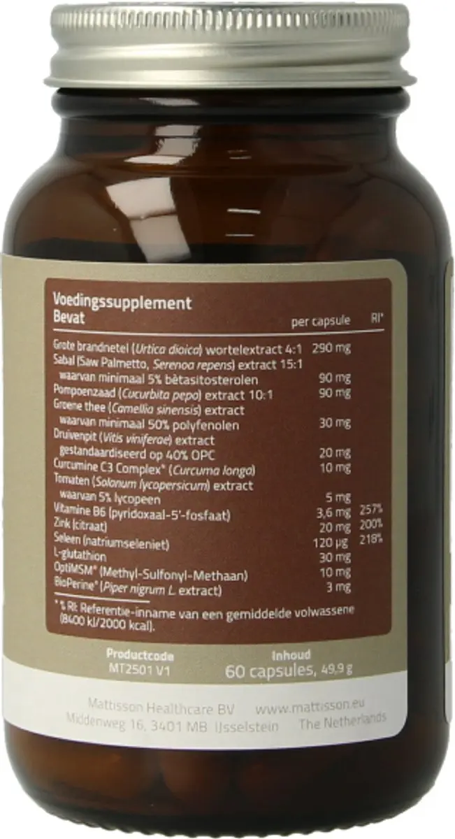 Mattisson Prostaat Support - 60 Capsules