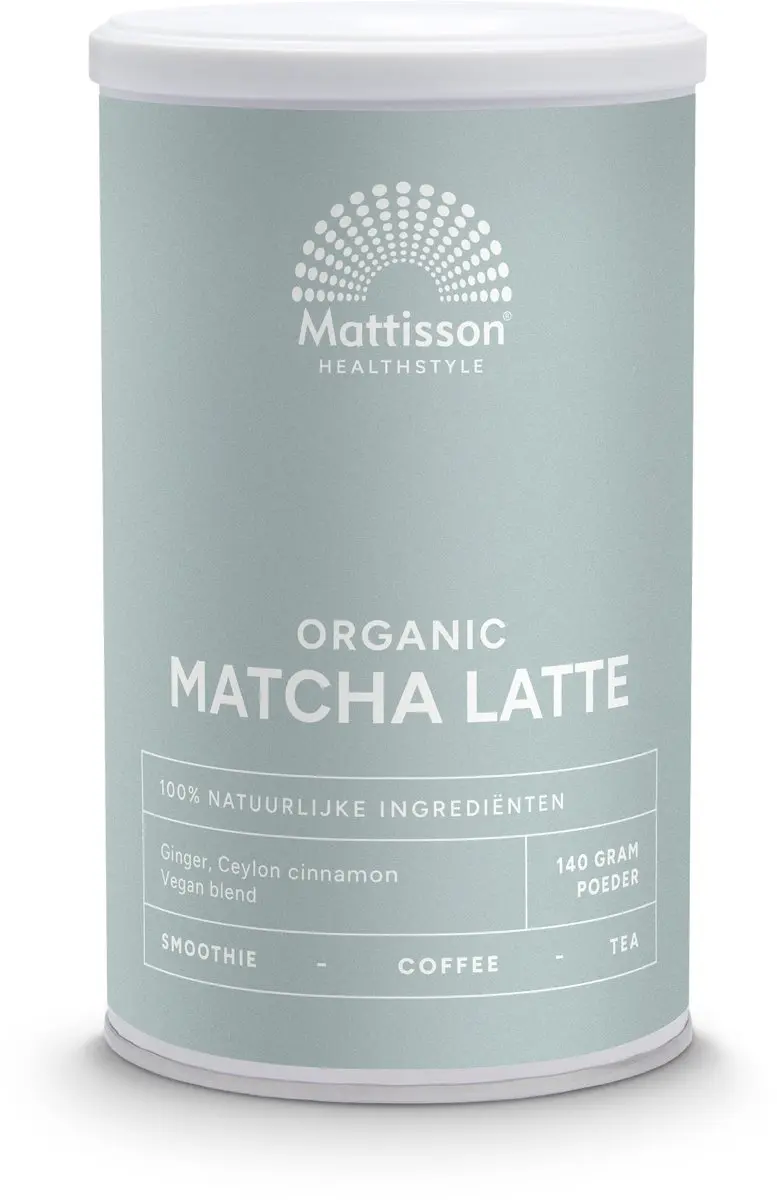 Mattisson Biologische Matcha Latte Gember Kaneel 140g