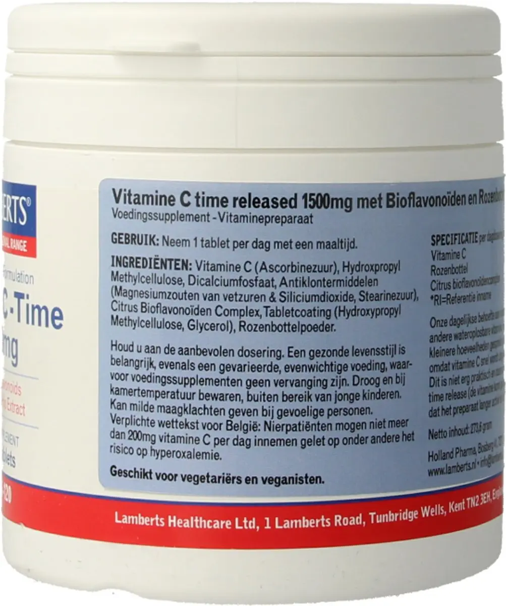 Lamberts Vitamine C-Time 1500mg 120 Tabletten