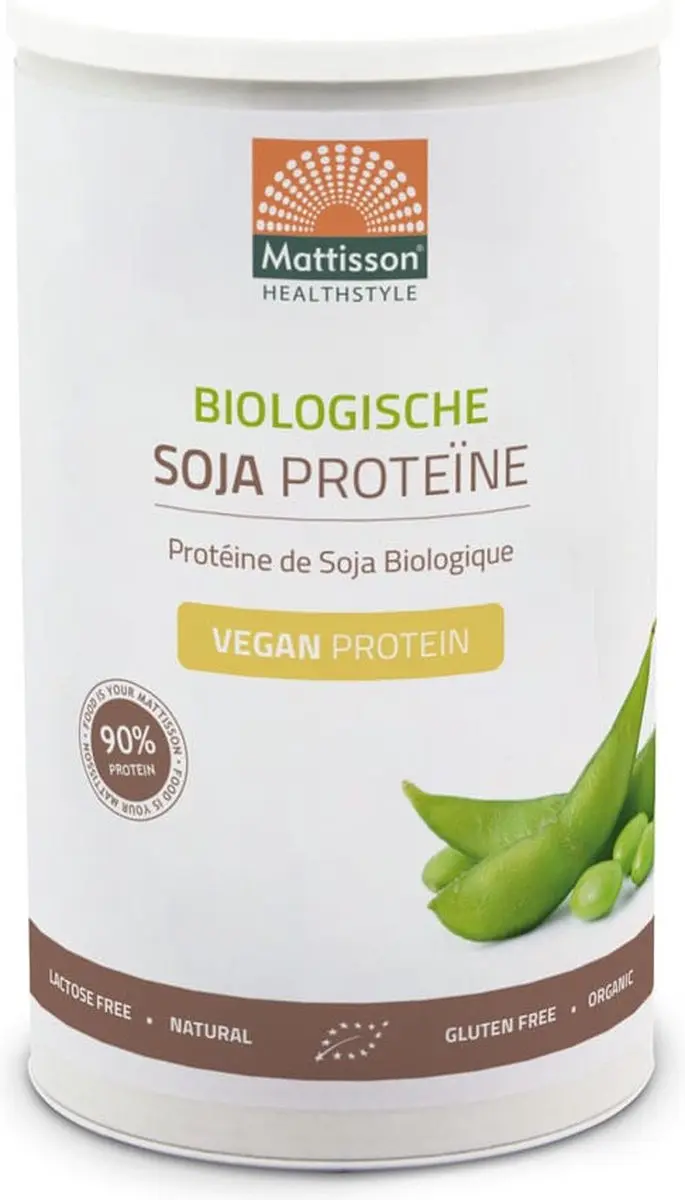 Mattisson Biologische Soja Proteïne Poeder 90% 350g - afbeelding 6 van 6