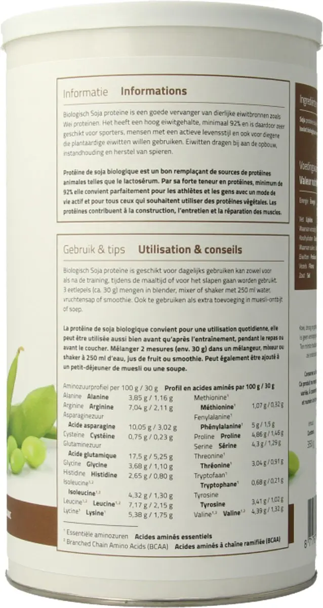 Mattisson Biologische Soja Proteïne Poeder 90% 350g