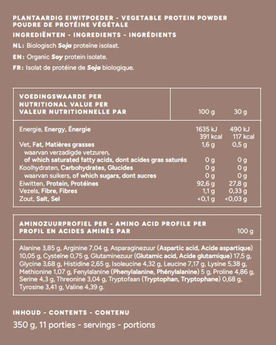 Mattisson Biologische Soja Proteïne Poeder 90% 350g