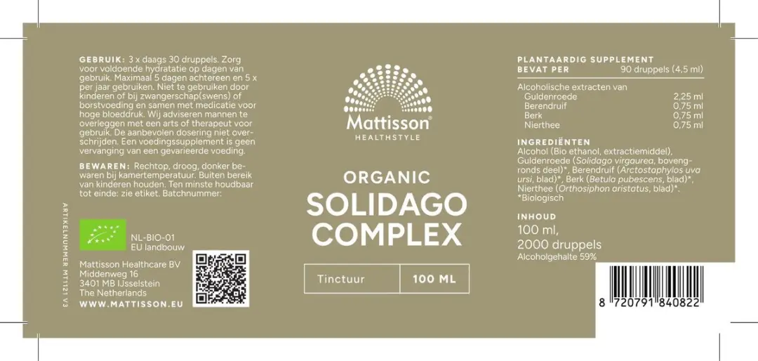 Mattisson Biologisch Solidago Complex Tinctuur 100ml
