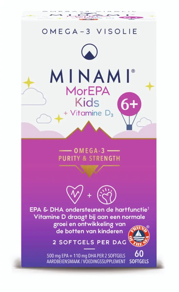 Minami MorEPA Kids 120g Softgels - 2x60 Stuks