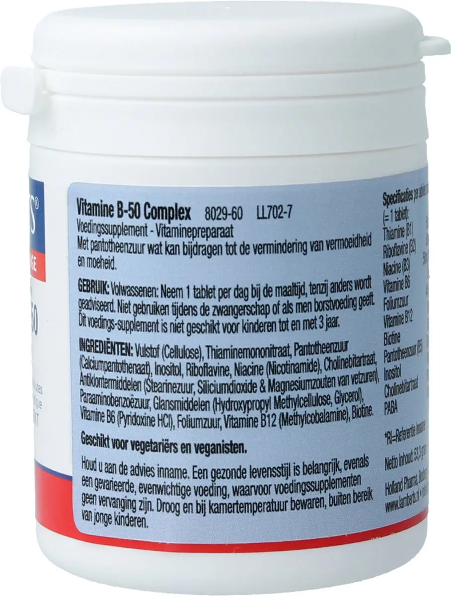 Lamberts Vitamine B50 Complex 60 Tabletten