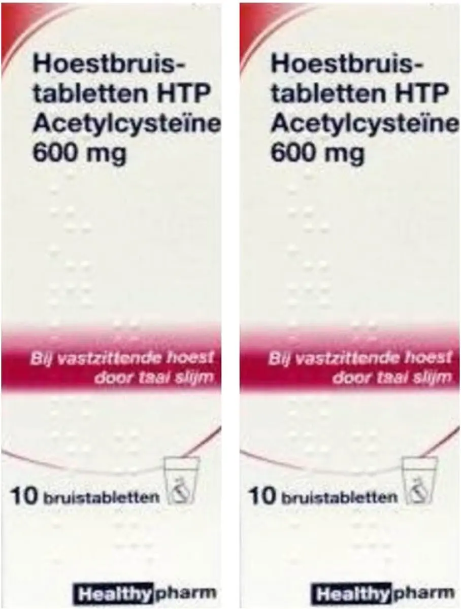 Healthypharm Acetylcysteine 600mg Bruistabletten - 20 Stuks