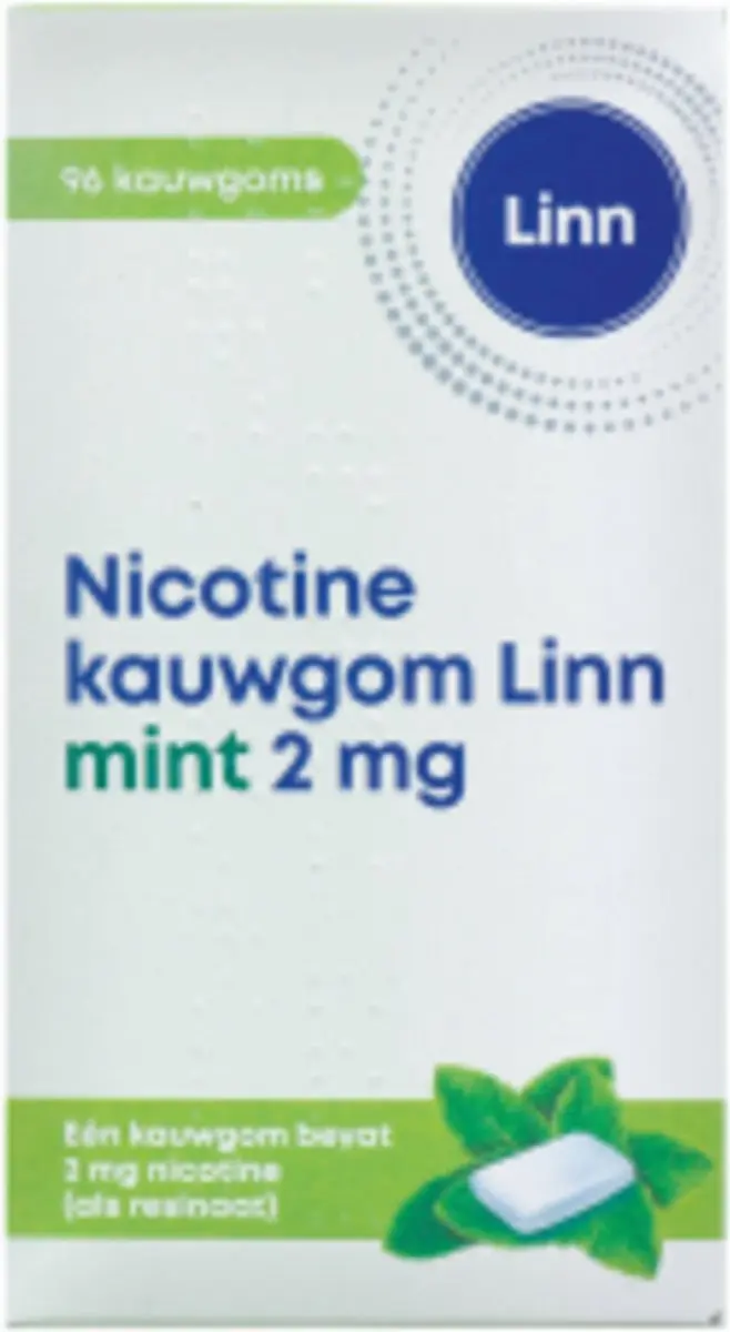 Linn Nicotine Kauwgom Mint 2mg - 96 Stuks