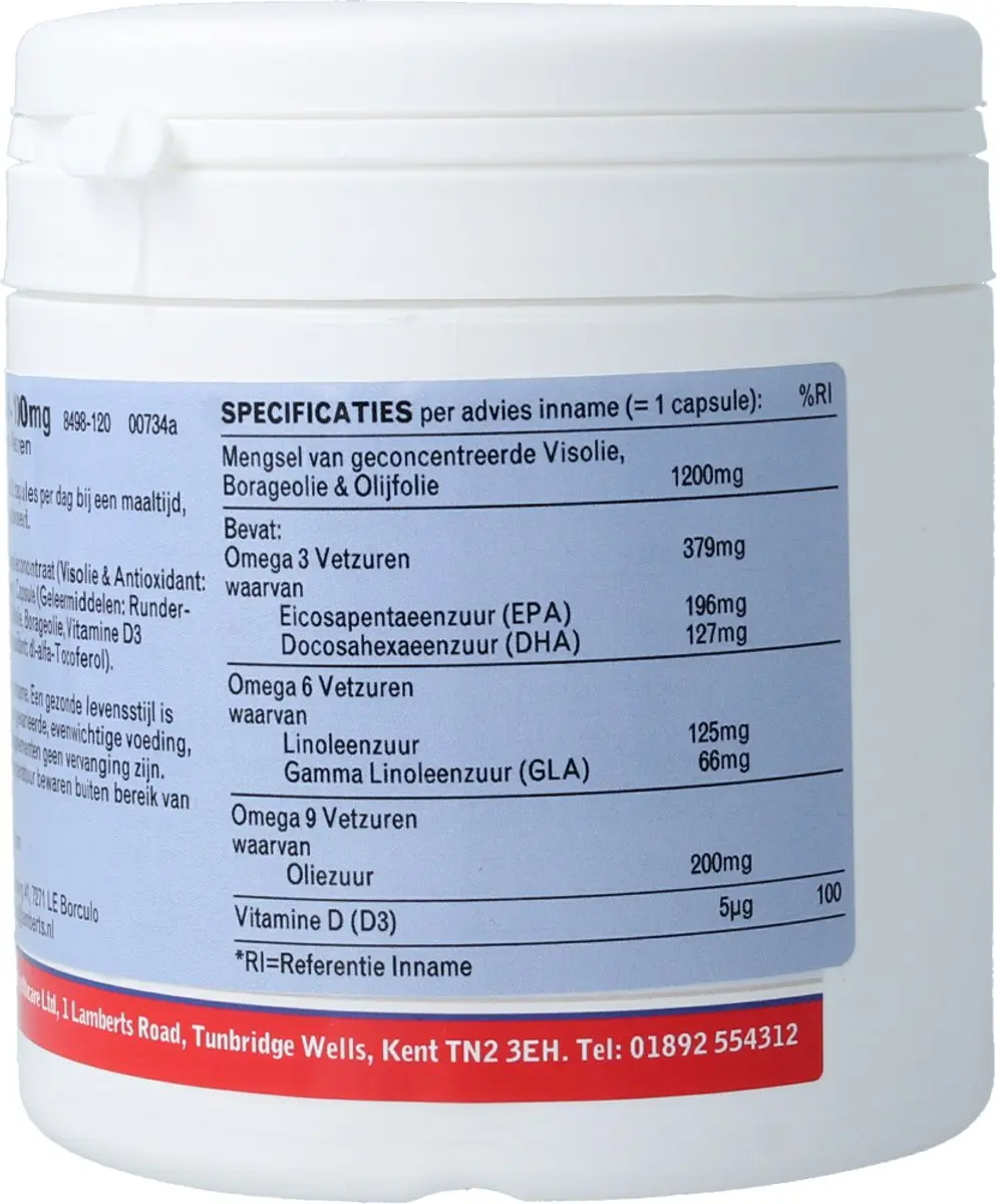 Lamberts Visolie Omega 3-6-9 120 Capsules