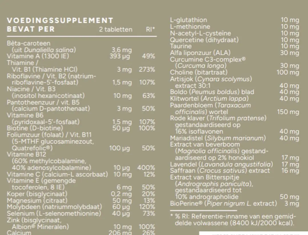 Mattisson Lever Support Voedingssupplement 60 Tabletten - Paardenbloem & Choline