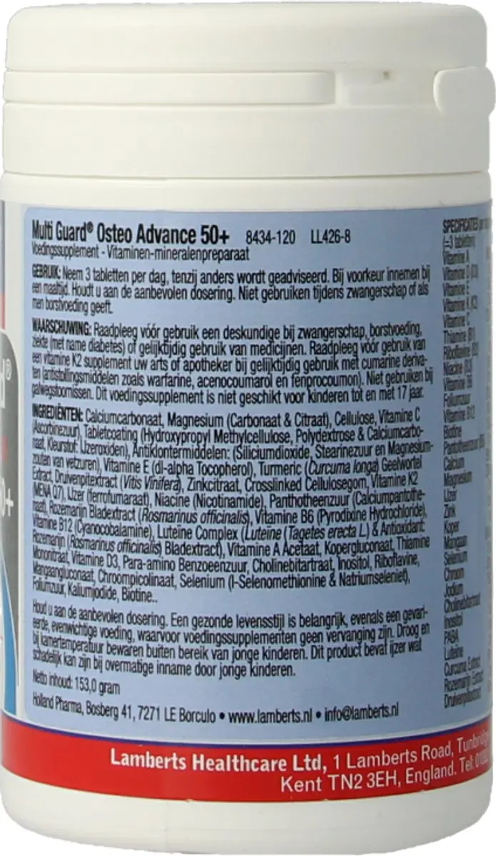 Lamberts Multi-guard Osteo Advance 50+ 120 Tabletten