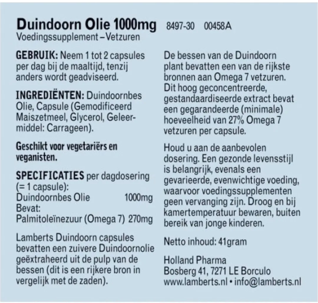 Lamberts Sea Buckthorn 30 Capsules
