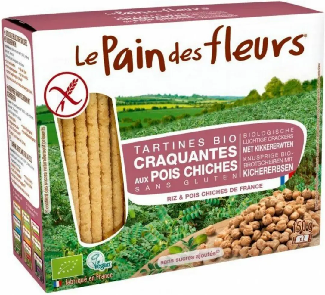 Le Pain des Fleurs Kikkererwt Cracker Bio 150g