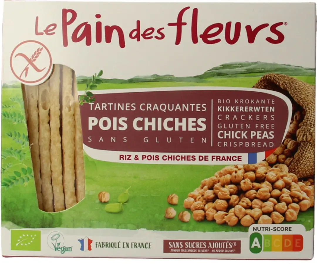 Le Pain des Fleurs Kikkererwt Cracker Bio 150g