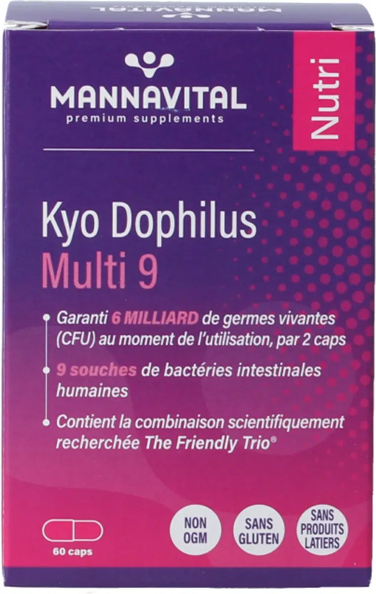 Mannavital Kyo Dophilus Multi 9 60 Capsules