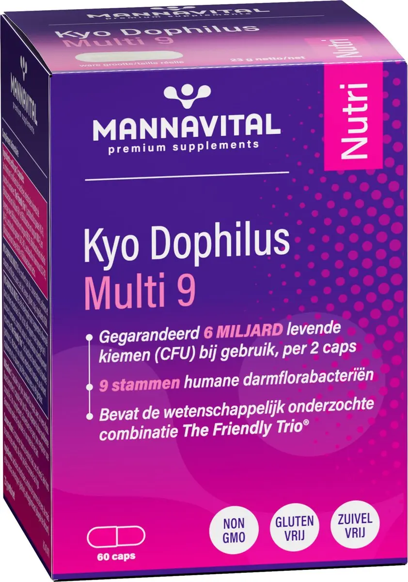 Mannavital Kyo Dophilus Multi 9 60 Capsules