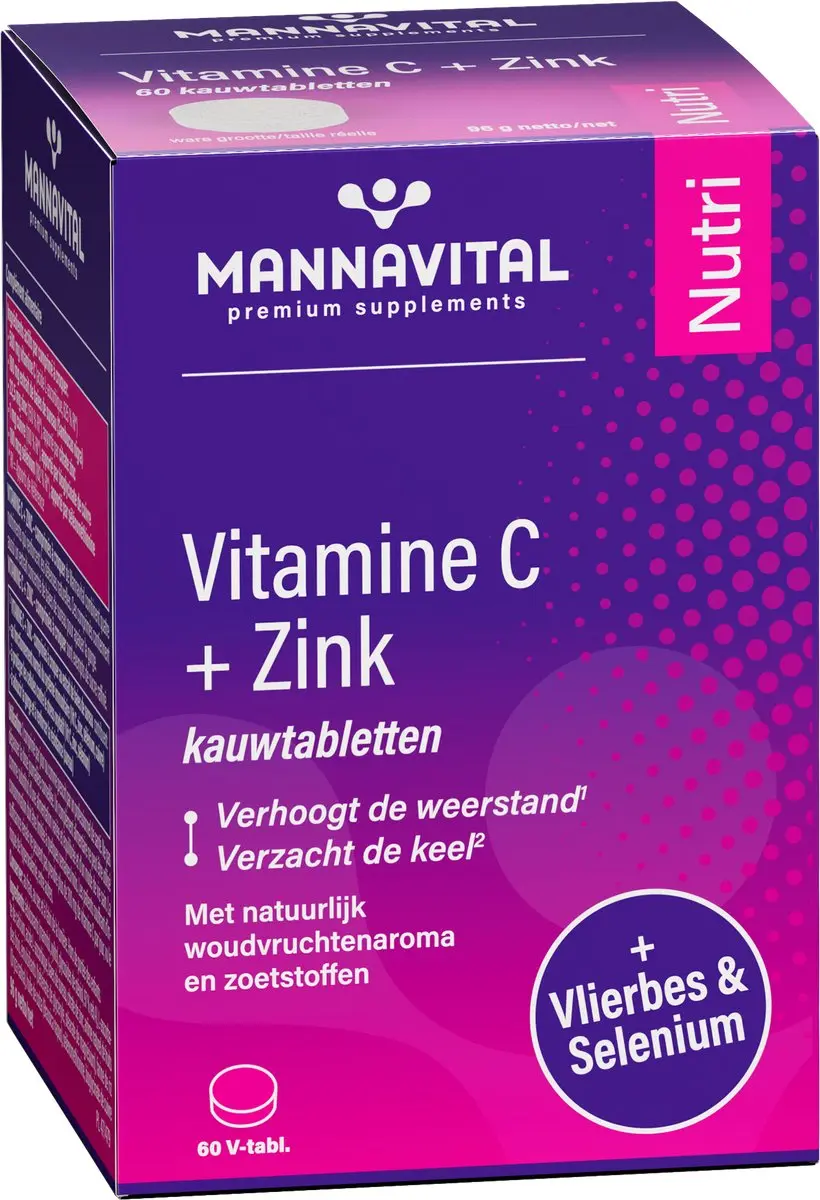 Mannavital Vitamine C plus Zink 60 Tabletten