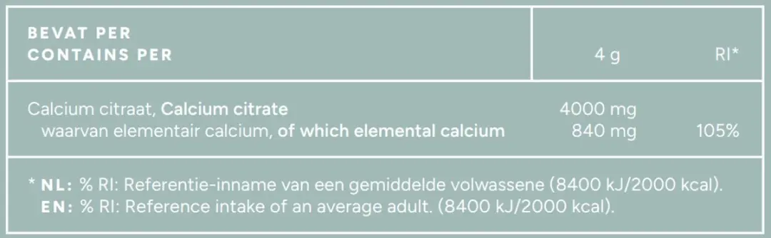 Mattisson Calcium Citraat Poeder 125g