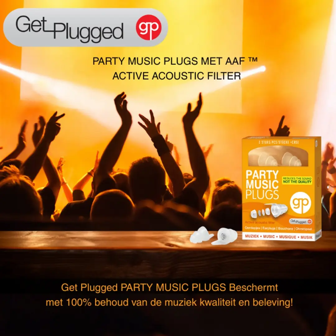 Get Plugged Party Music Plugs - Festival Oordoppen 27dB