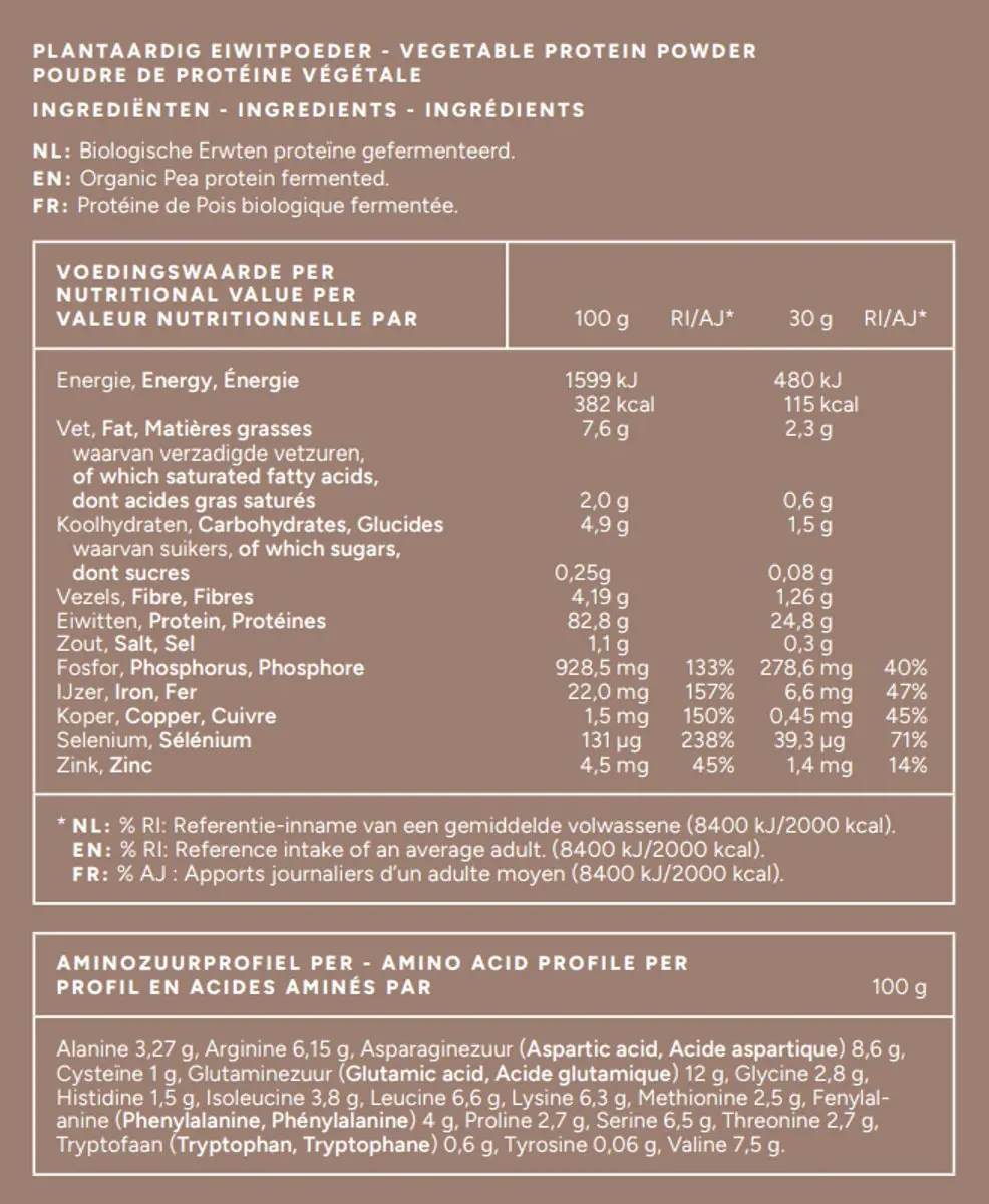 Mattisson Biologische Erwtenproteïne 80% - 350g