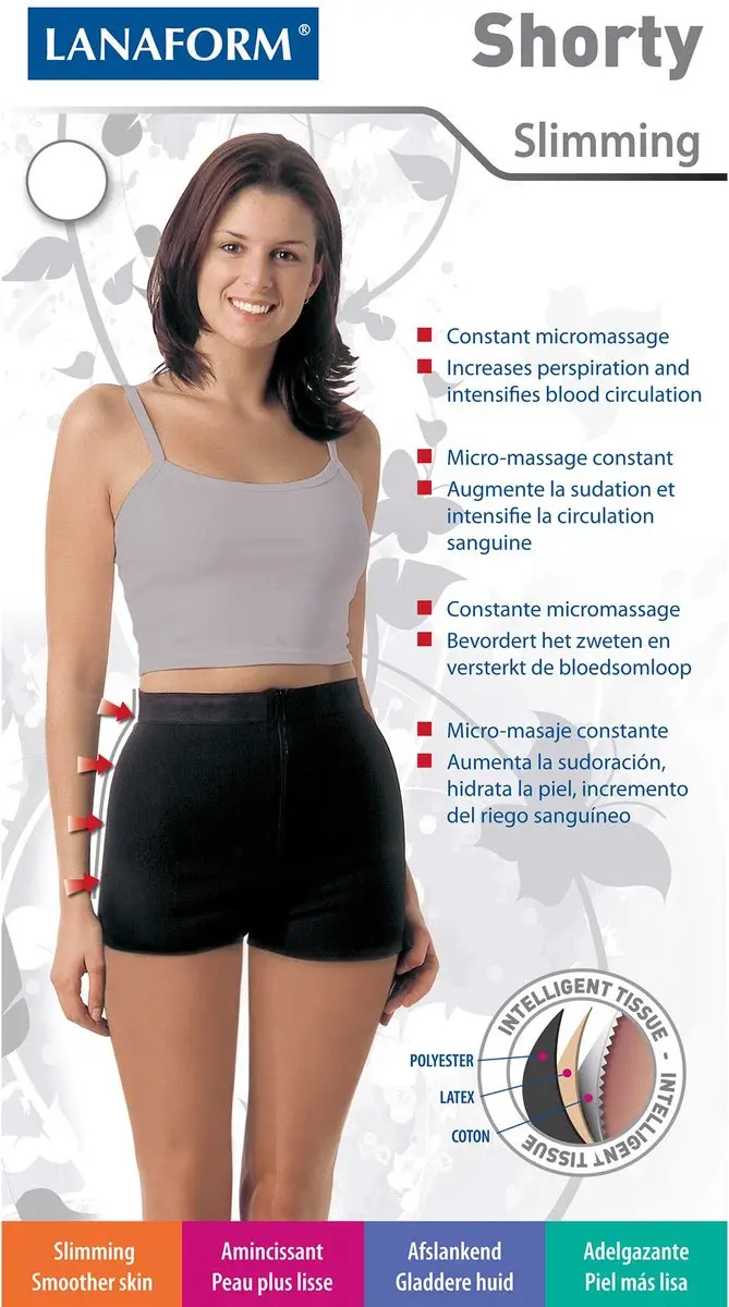 Lanaform Shorty-5 Afslankbroek Dames 44 - Zwart