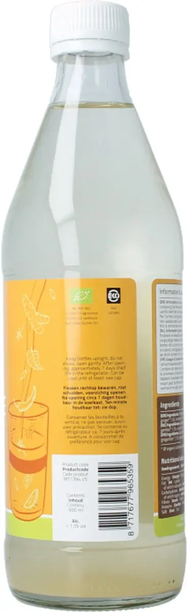 Mattisson Biologische Living Lemonade Gember & Kurkuma 500ml